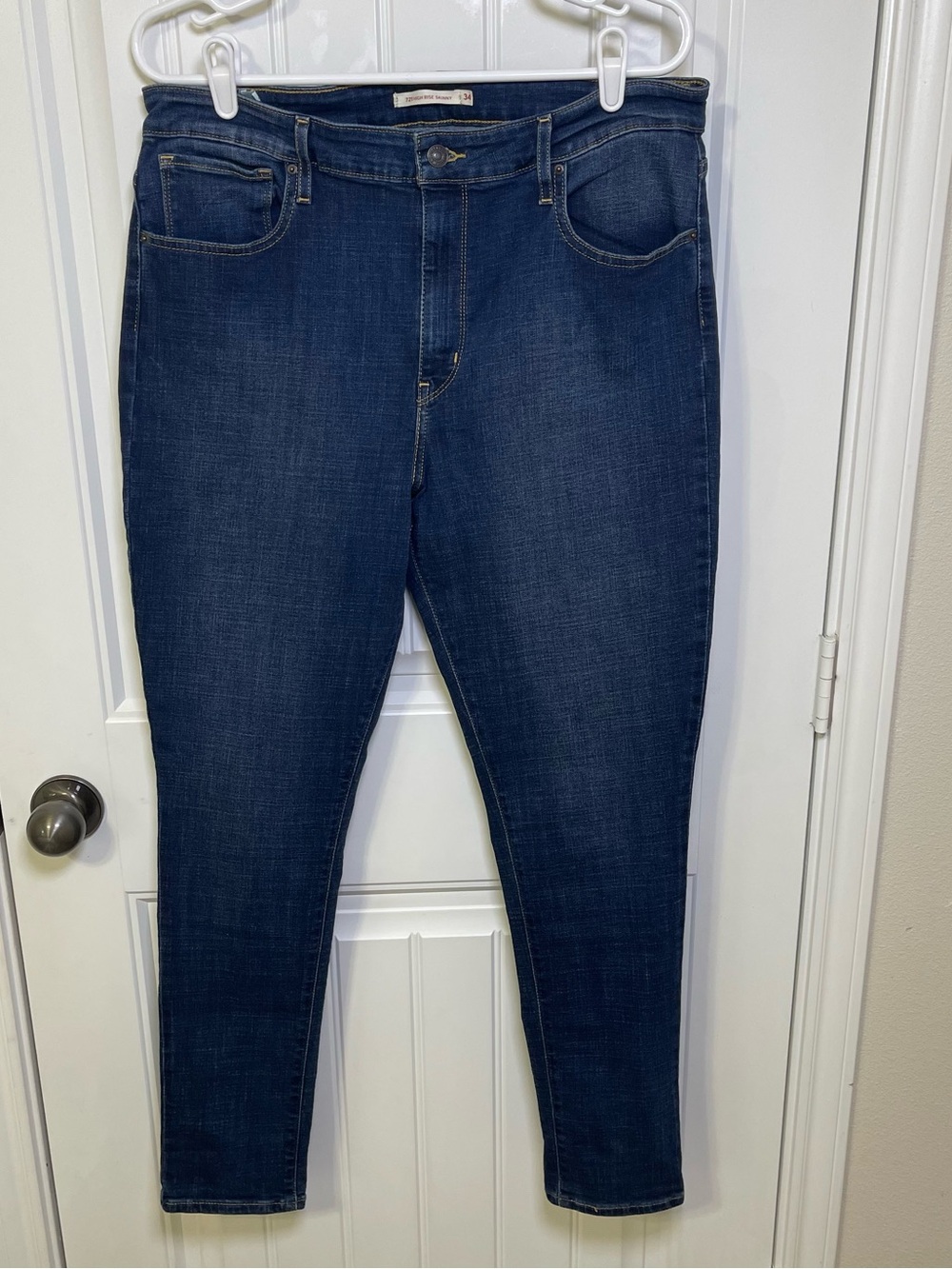 Levi's 721 High Rise Skinny Jeans Women's Size 34 Dark Wash Stretch Denim